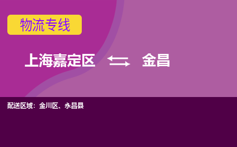 上海嘉定区到金昌物流公司+天天发车