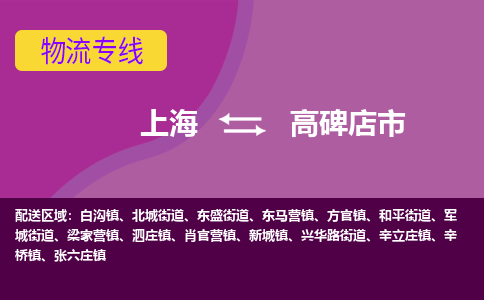 上海到高碑店市物流公司+物流专线、天天发车