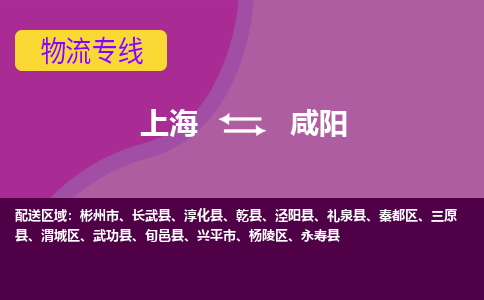 上海到咸阳秦都区物流公司+物流专线、2024市/区/县，已更新